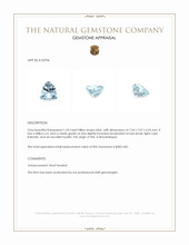 1.04 Ct. Blue Aquamarine from Mozambique Appraisal