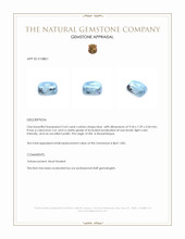 2.63 Ct. Blue Cabochon Aquamarine from Mozambique Appraisal