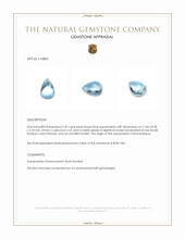 3.26 Ct. Blue Cabochon Aquamarine from Mozambique Appraisal