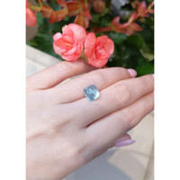 4.04 Ct. Cabochon Aquamarine from Mozambique Life Style