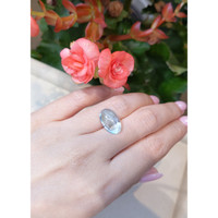 5.64 Ct. Cabochon Aquamarine from Mozambique Life Style