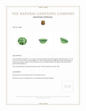 1.53 Ct. Demantoid Garnet from Madagascar Appraisal