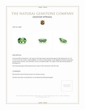 1.28 Ct. Demantoid Garnet from Madagascar Appraisal