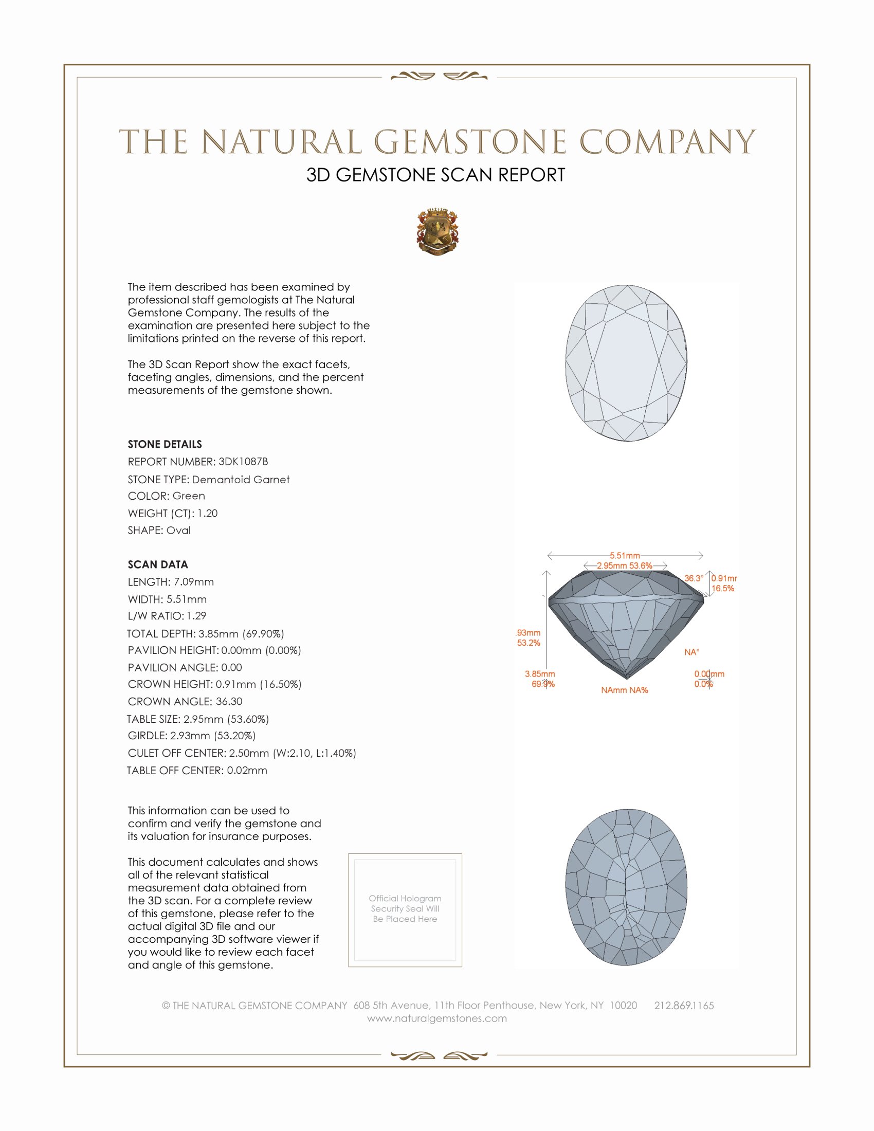 1.20 Ct. Demantoid Garnet from Madagascar