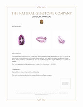4.27 Ct. Pink Topaz from Ceylon (Sri Lanka) Appraisal