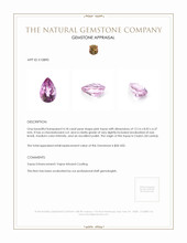 4.18 Ct. Pink Topaz from Ceylon (Sri Lanka) Appraisal