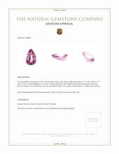 3.32 Ct. Pink Topaz from Ceylon (Sri Lanka) Appraisal