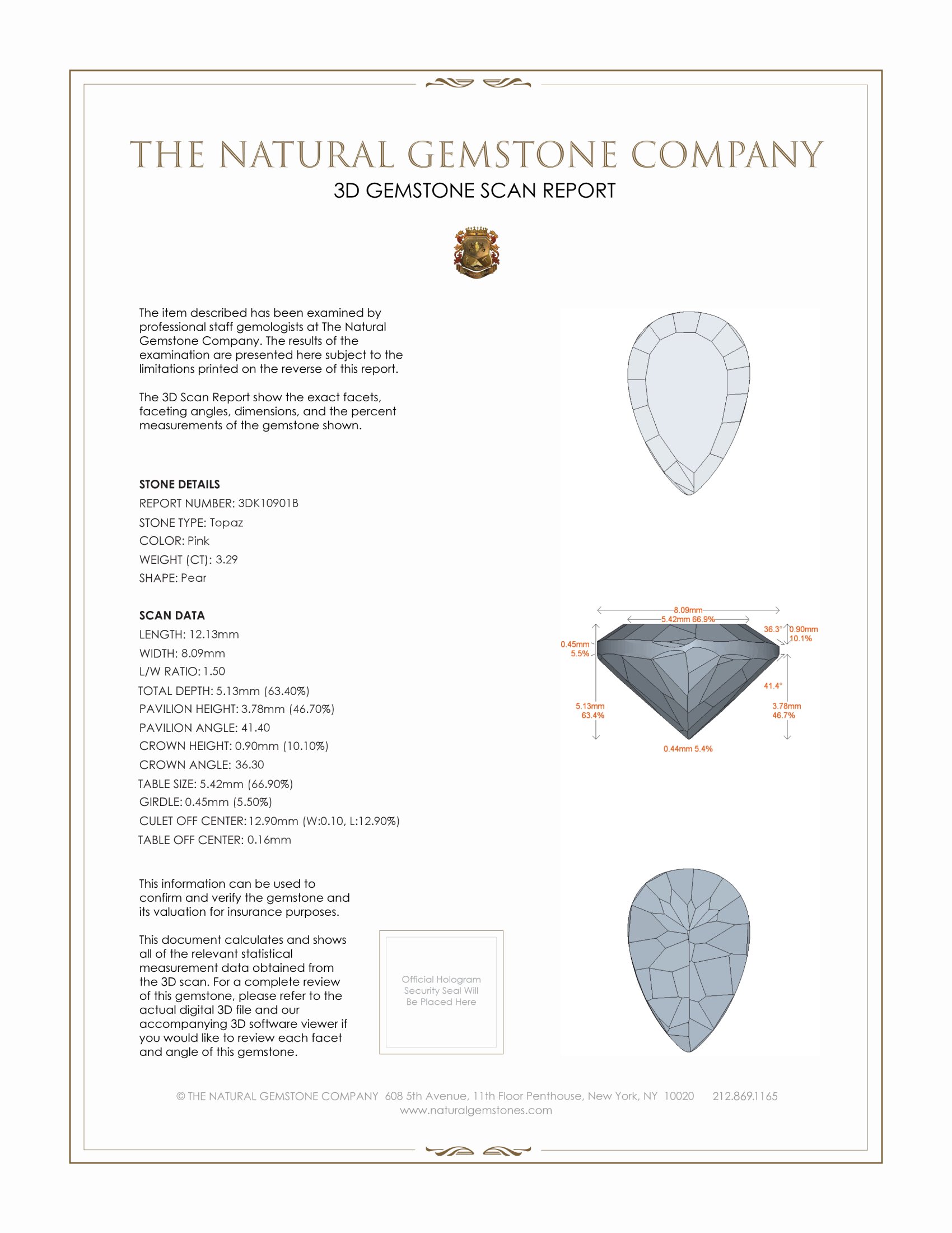 3.29 Ct. Topaz from Ceylon (Sri Lanka)