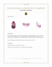 3.63 Ct. Pink Topaz from Ceylon (Sri Lanka) Appraisal