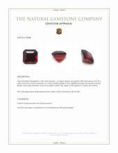 1.48 Ct. Red Garnet from Ceylon (Sri Lanka) Appraisal