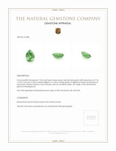 1.08 Ct. Demantoid Garnet from Madagascar Appraisal