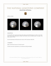 8.26 Ct. Silver Edison Pearl from China Appraisal