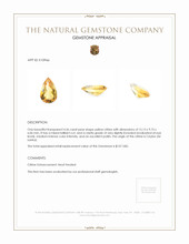 4.56 Ct. Orangish Yellow Citrine from Ceylon (Sri Lanka) Appraisal
