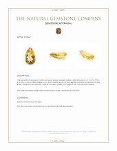 5.00 Ct. Orangish Yellow Citrine from Ceylon (Sri Lanka) Appraisal