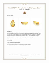 4.64 Ct. Yellow Citrine from Ceylon (Sri Lanka) Appraisal