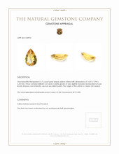 3.75 Ct. Orangish Yellow Citrine from Ceylon (Sri Lanka) Appraisal