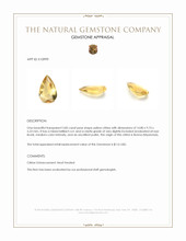 3.85 Ct. Yellow Citrine from Burma (Myanmar) Appraisal
