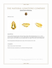 3.86 Ct. Yellow Citrine from Burma (Myanmar) Appraisal