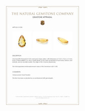 4.04 Ct. Yellow Citrine from Burma (Myanmar) Appraisal