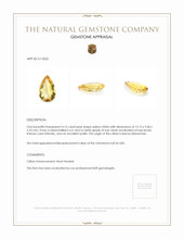 4.15 Ct. Yellow Citrine from Burma (Myanmar) Appraisal