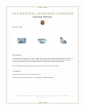 1.70 Ct. Blue Aquamarine from Brazil Appraisal