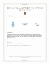 3.35 Ct. Blue Aquamarine from Brazil Appraisal