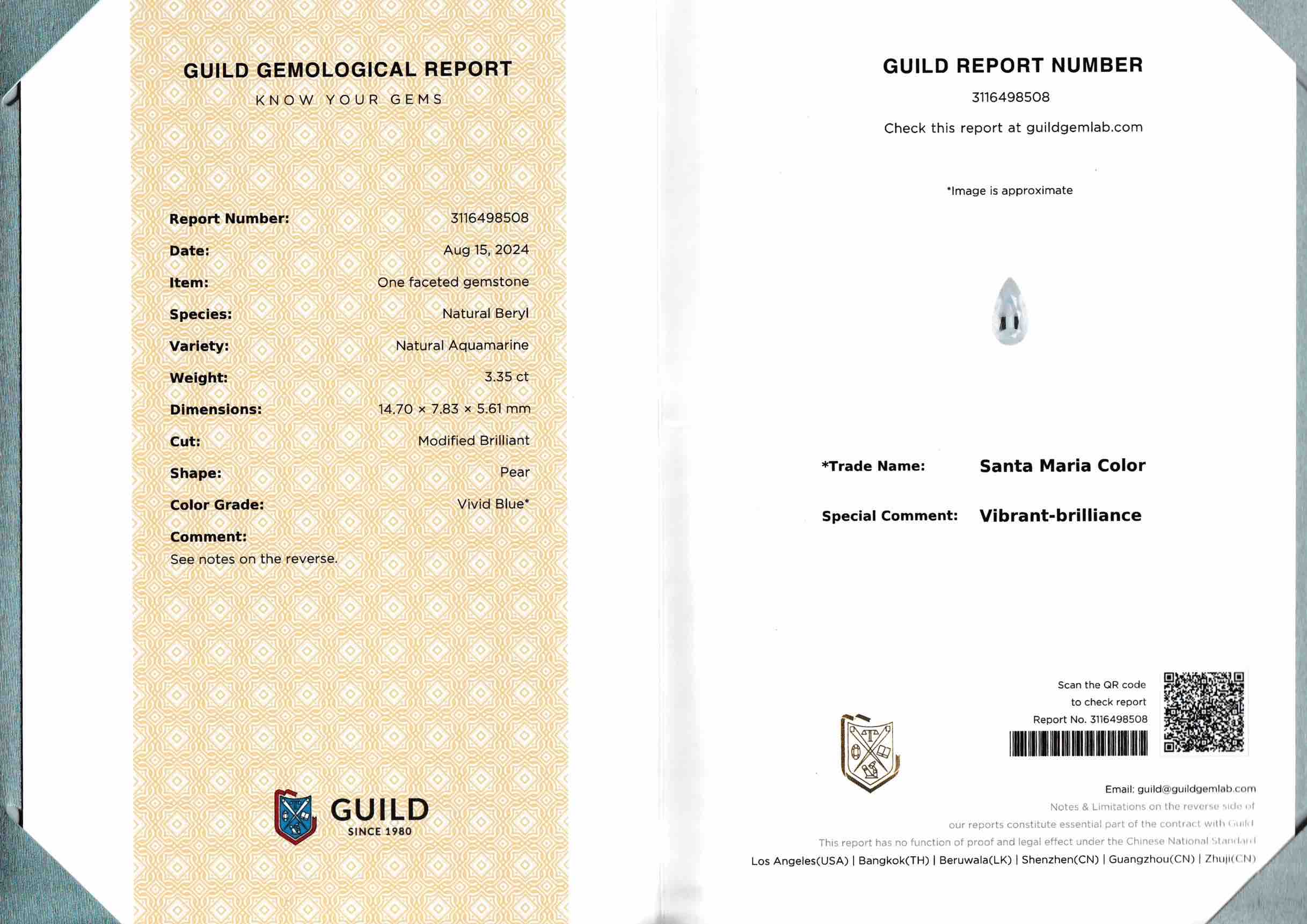 3.35 Ct. Aquamarine from Brazil