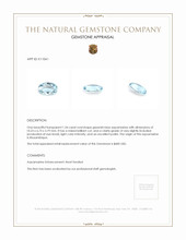 1.54 Ct. Aquamarine from Mozambique Appraisal