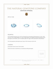0.42 Ct. Aquamarine from Mozambique Appraisal