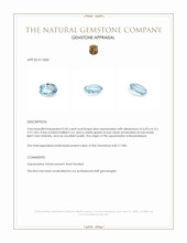 0.45 Ct. Aquamarine from Mozambique Appraisal