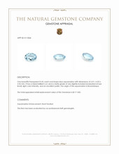0.45 Ct. Blue Aquamarine from Mozambique Appraisal
