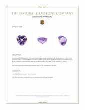 1.09 Ct. Amethyst from Africa Appraisal