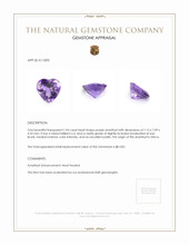 1.04 Ct. Purple Amethyst from Africa Appraisal