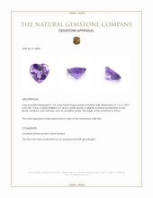 1.04 Ct. Amethyst from Africa Appraisal