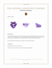 1.05 Ct. Purple Amethyst from Africa Appraisal