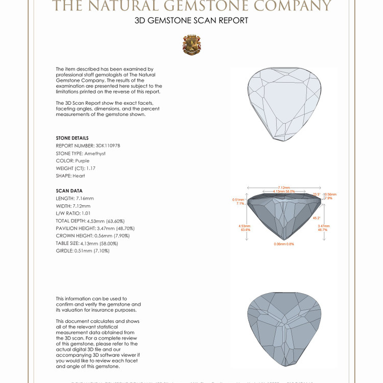 1.17 Ct. Amethyst from Africa