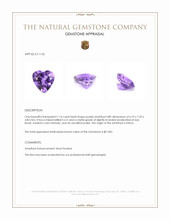1.14 Ct. Purple Amethyst from Africa Appraisal