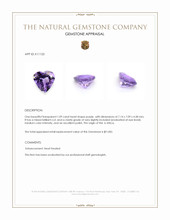 1.09 Ct. Purple Amethyst from Africa Appraisal