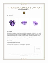 1.17 Ct. Purple Amethyst from Africa Appraisal