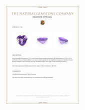 1.07 Ct. Purple Amethyst from Africa Appraisal