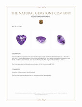 1.07 Ct. Purple Amethyst from Africa Appraisal