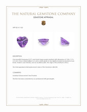 0.97 Ct. Purple Amethyst from Africa Appraisal