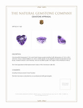 1.04 Ct. Amethyst from Africa Appraisal