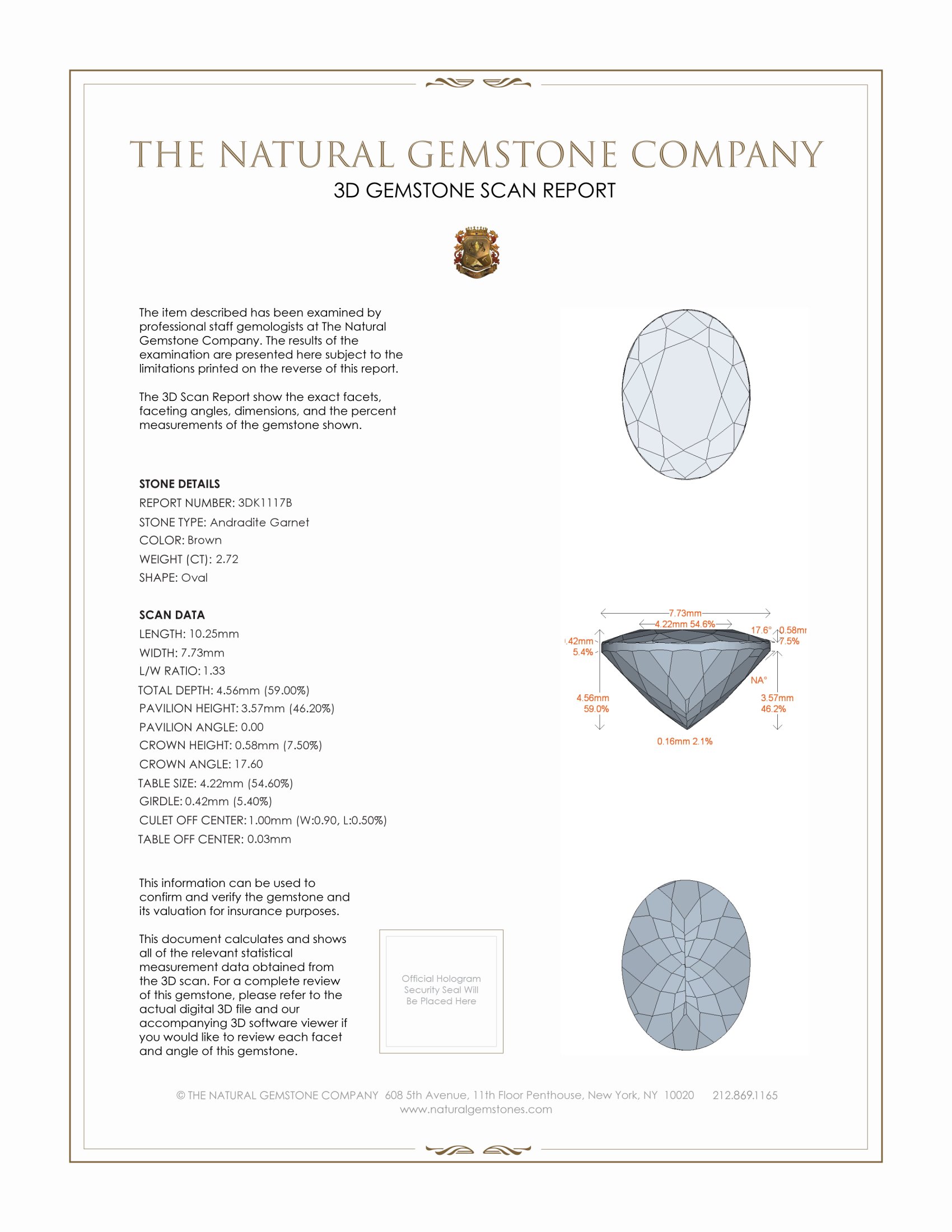 2.72 Ct. Andradite Garnet from Madagascar