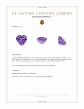 1.01 Ct. Purple Amethyst from Africa Appraisal