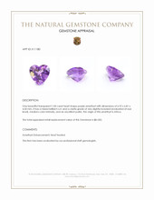 1.00 Ct. Purple Amethyst from Africa Appraisal