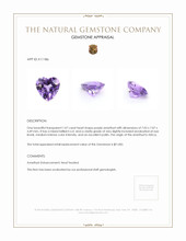 1.07 Ct. Amethyst from Africa Appraisal