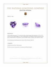 1.07 Ct. Amethyst from Africa Appraisal