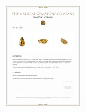 2.15 Ct. Zircon from Ceylon (Sri Lanka) Appraisal