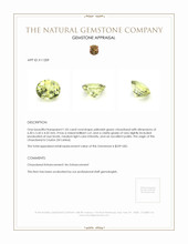 1.05 Ct. Chrysoberyl from Ceylon (Sri Lanka) Appraisal